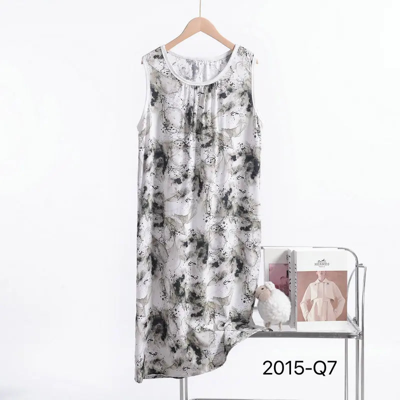 Camisón floral sin mangas en talles XL a 6XL