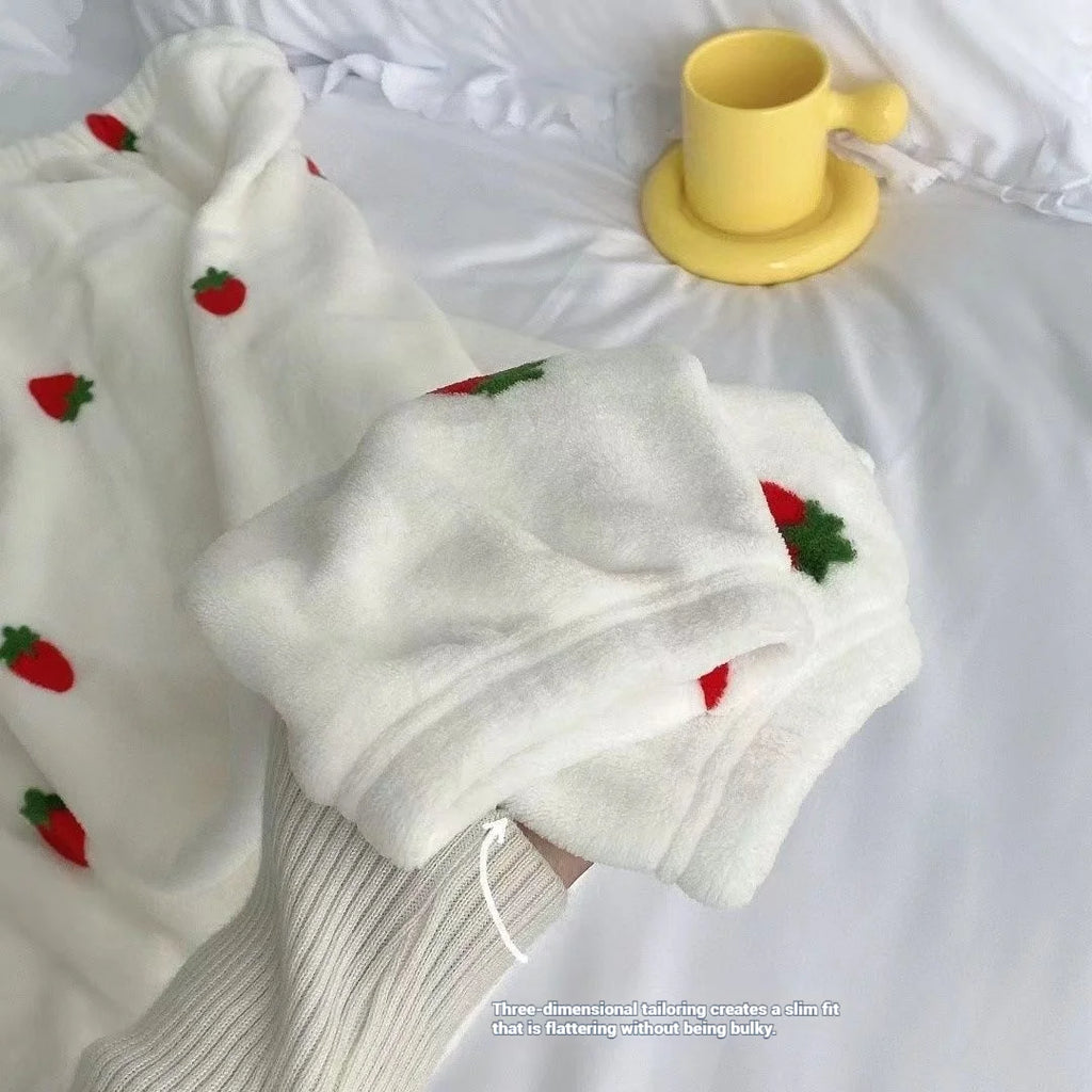 Pijama abrigado para mujer de textura aterciopelada