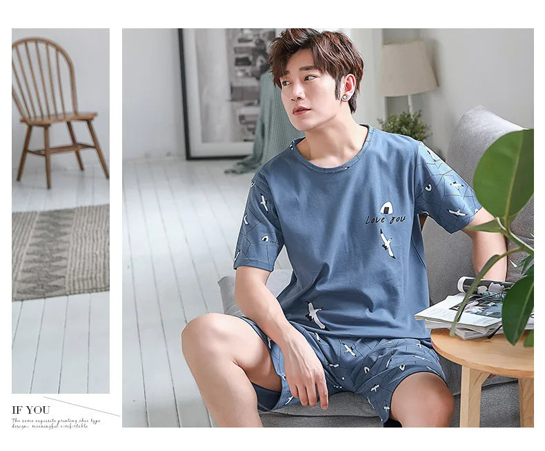 Pijama para hombre con diseños de osos y rayas