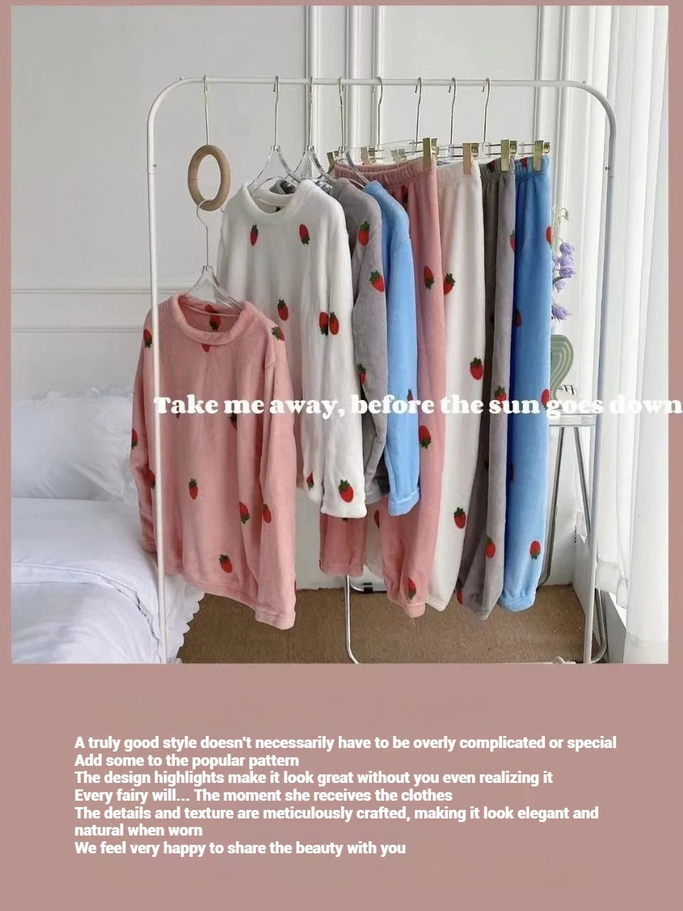 Pijama abrigado para mujer de textura aterciopelada