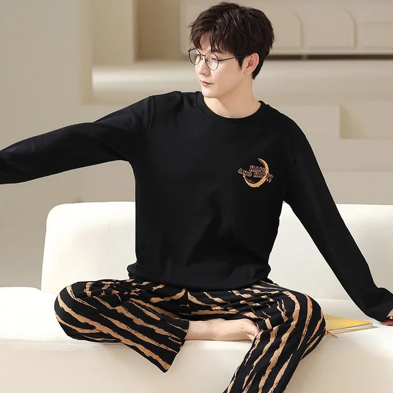 Pijama largo para hombre de estilo deportivo