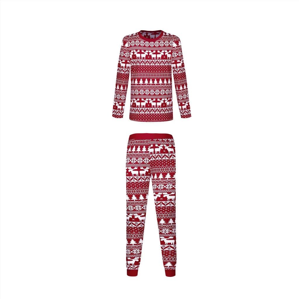 Pijama navideño familiar de manga larga