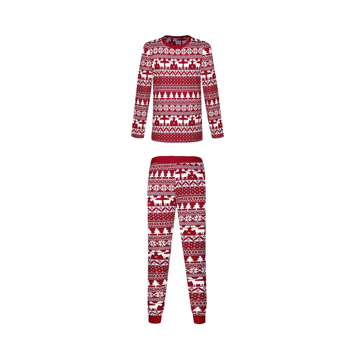 Pijama navideño familiar de manga larga
