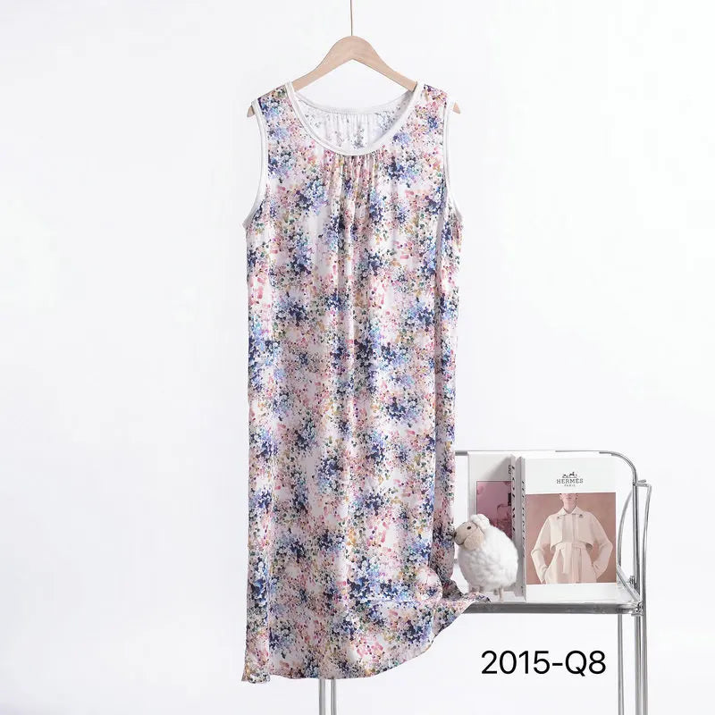 Camisón floral sin mangas en talles XL a 6XL