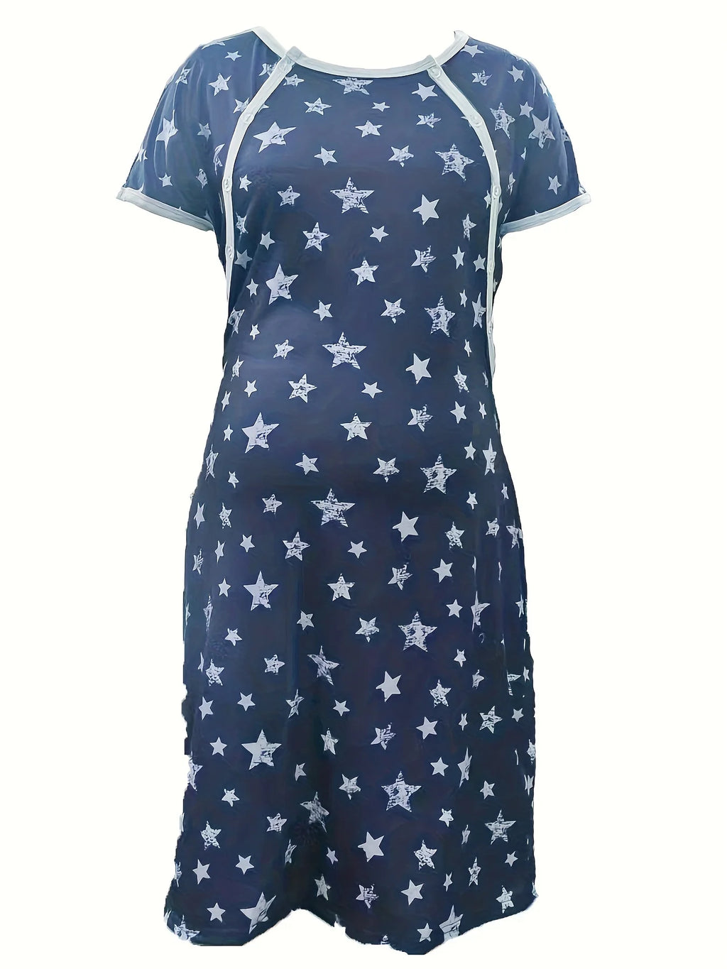 Camisón de maternidad y lactancia de manga corta