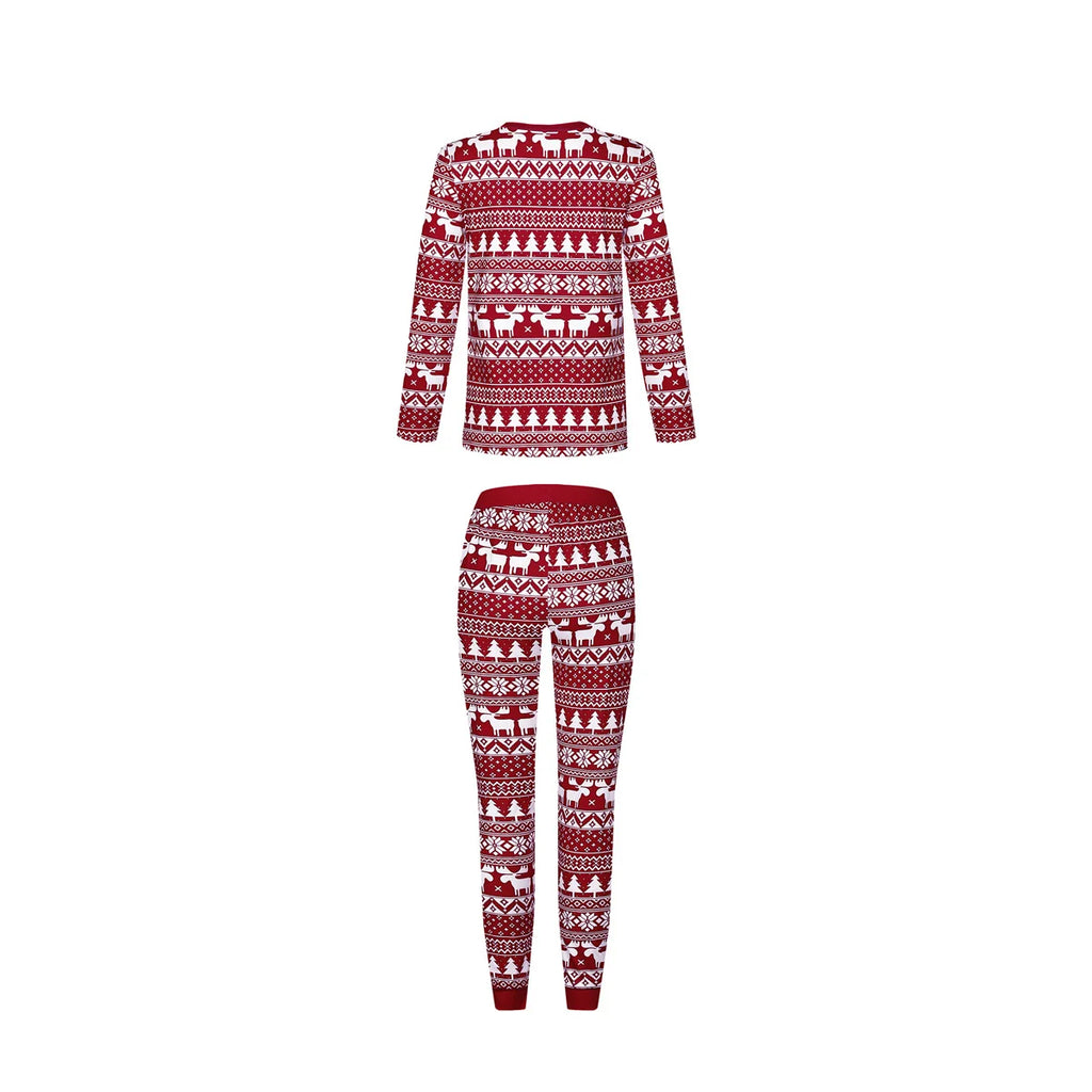 Pijama navideño familiar de manga larga