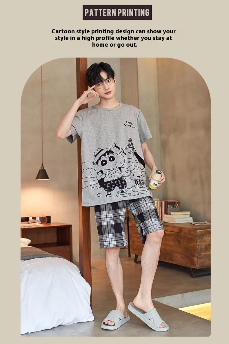 Pijama para hombre con diseños de osos y rayas