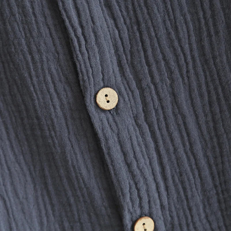 Pijama de algodón crepé a cuadros para adultos