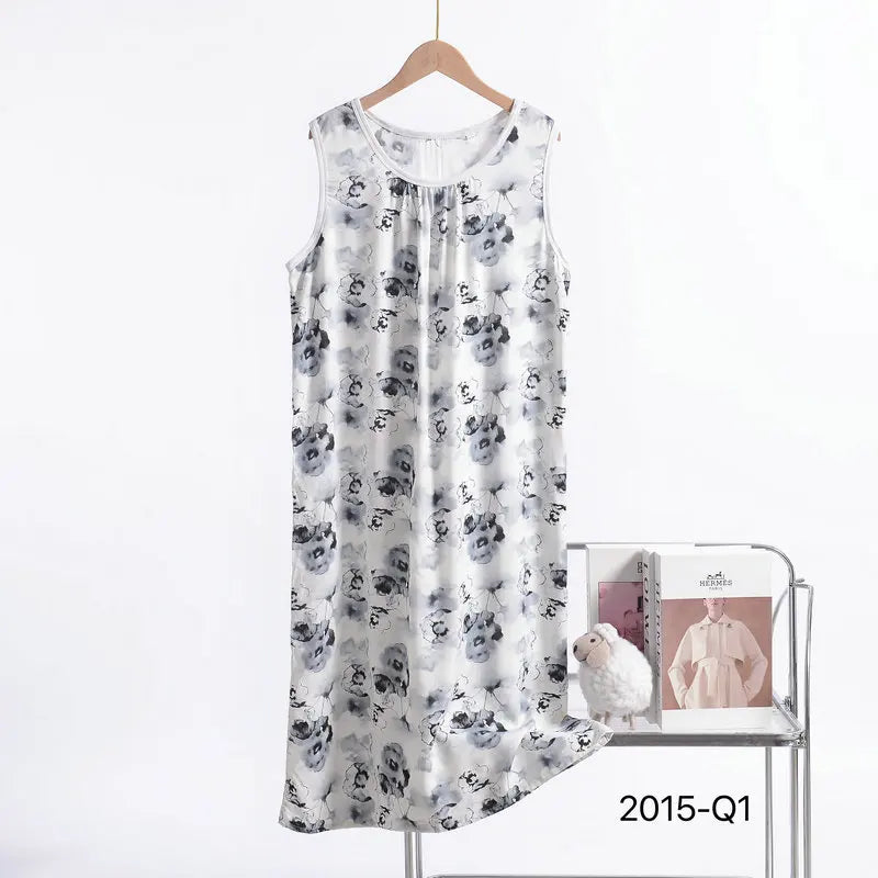 Camisón floral sin mangas en talles XL a 6XL