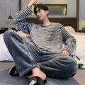 Pijama de franela estampada para hombre