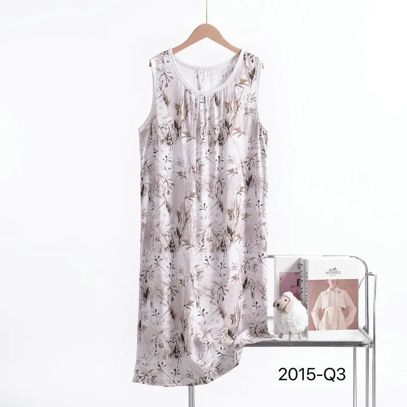 Camisón floral sin mangas en talles XL a 6XL