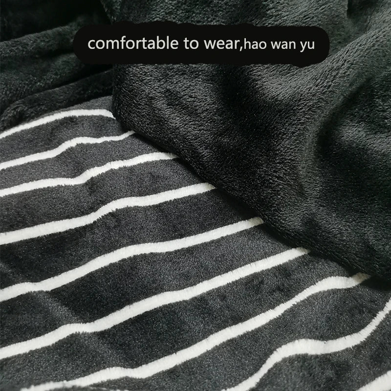 Pijama de franela para hombre con interior de peluche