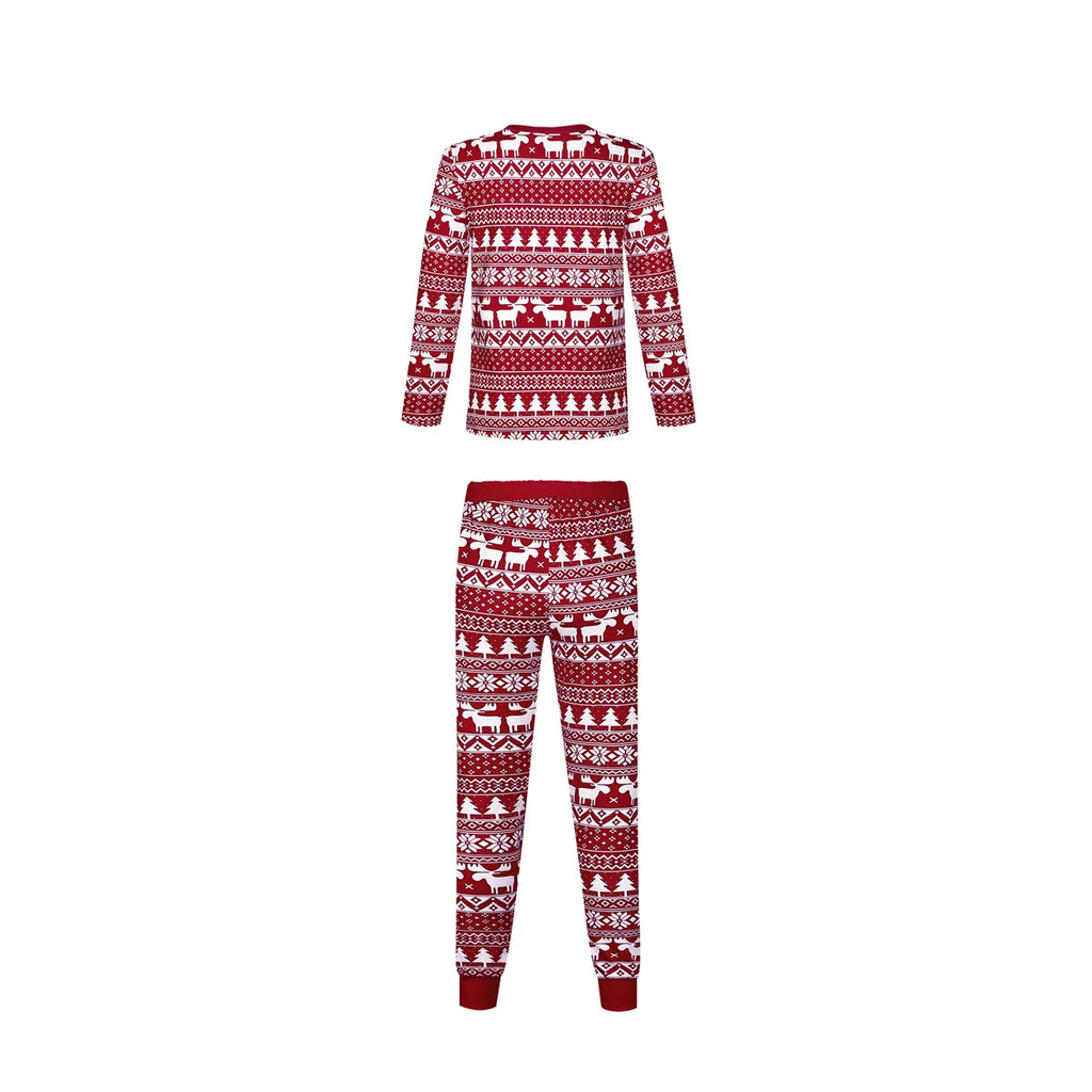 Pijama navideño familiar de manga larga