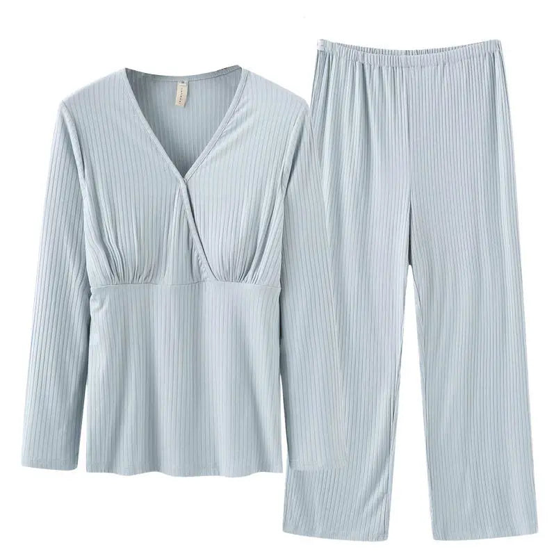 Pijama de maternidad y lactancia con mangas cortas