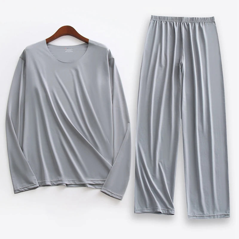 Pijama liviano para hombre con elastano y manga larga