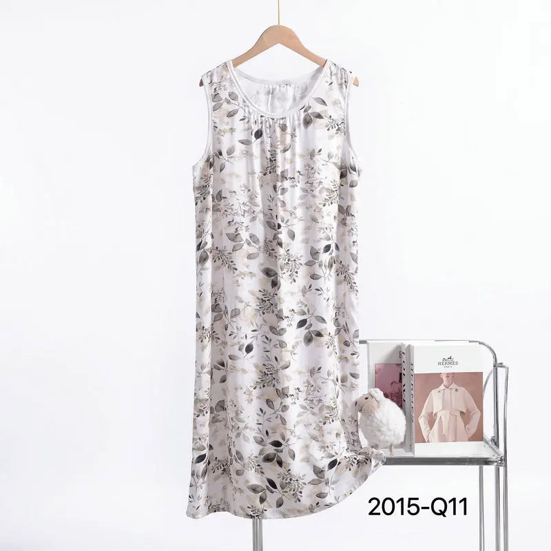 Camisón floral sin mangas en talles XL a 6XL