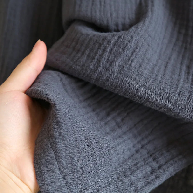Pijama de algodón crepé a cuadros para adultos