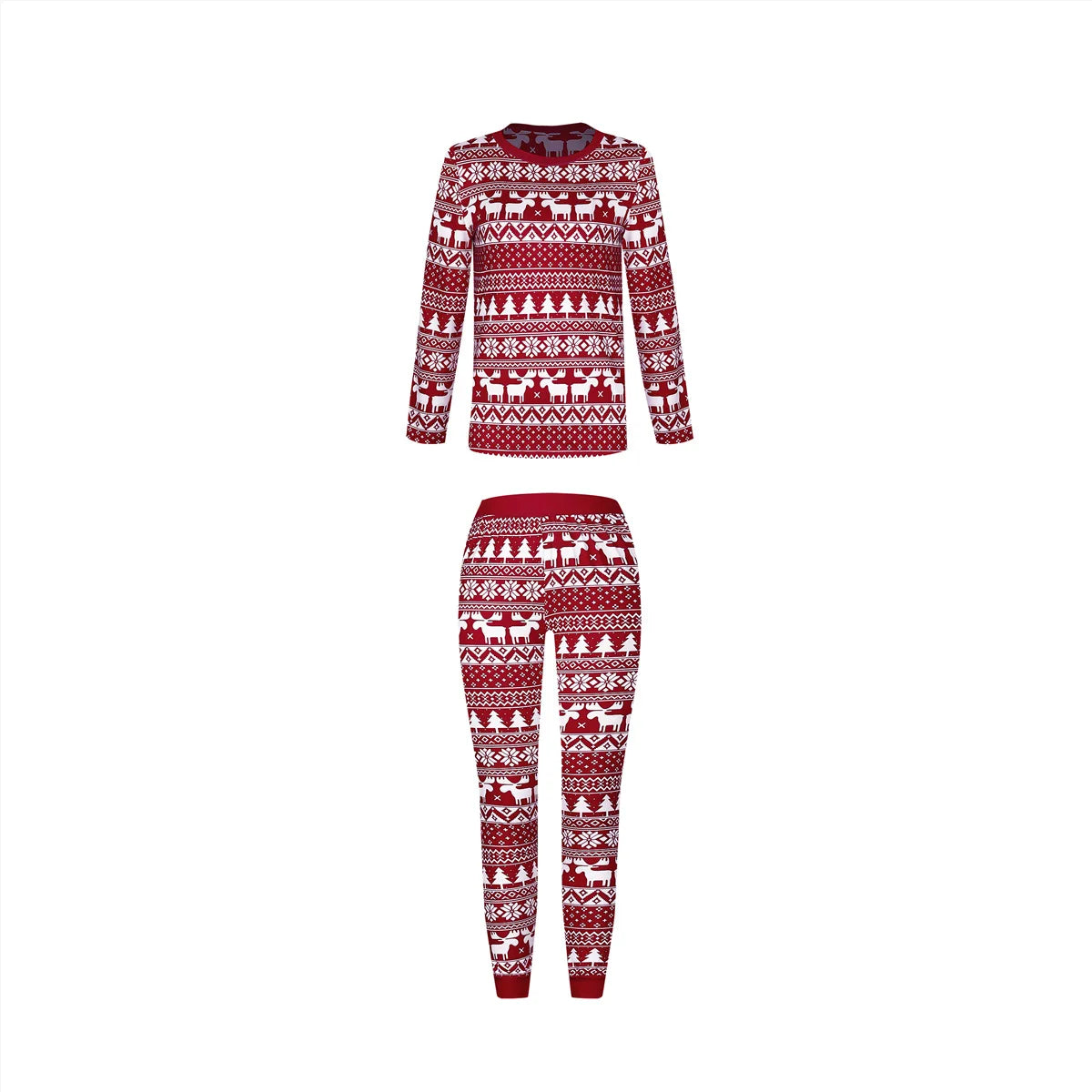 Pijama navideño familiar de manga larga