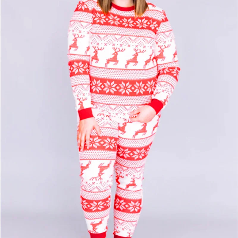 Pijama navideño familiar de manga larga