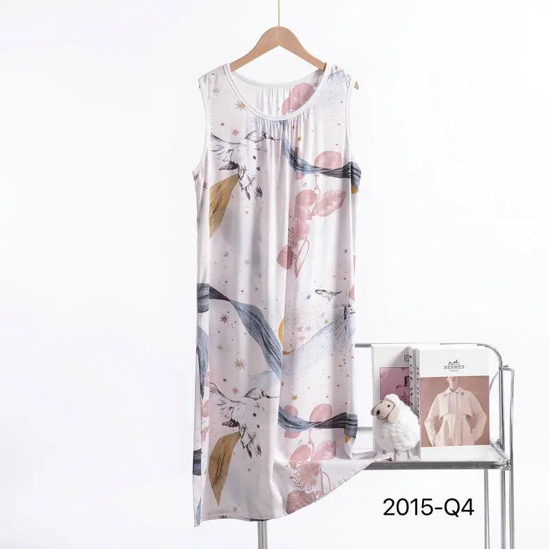 Camisón floral sin mangas en talles XL a 6XL