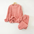 Pijama grueso para mujer con textura jacquard