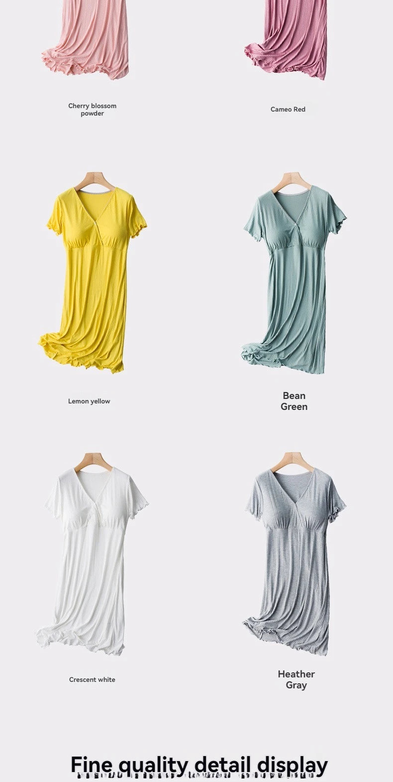 Camisón premamá de verano con escote en V