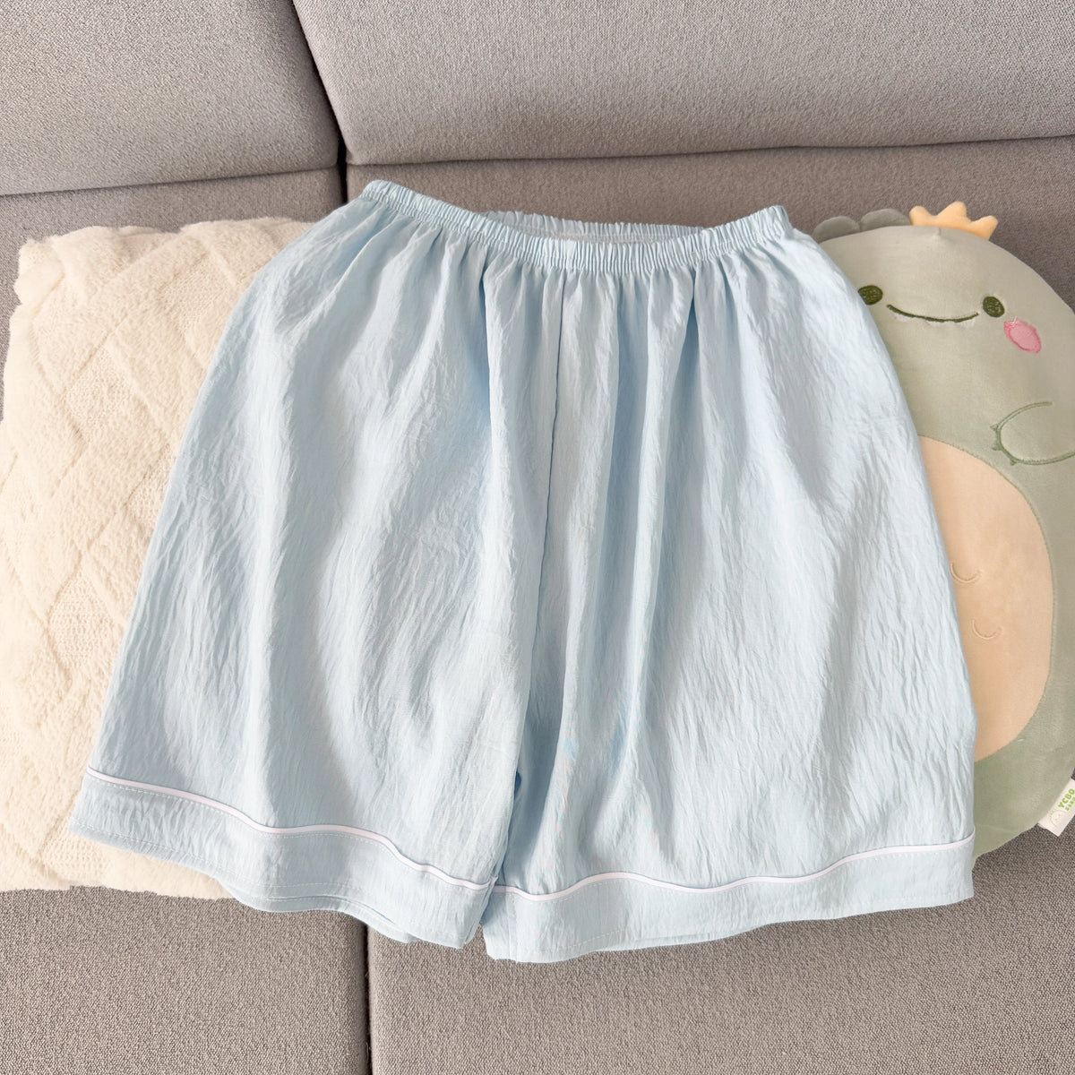 Pijama camisero liso para hombre de tejido fino