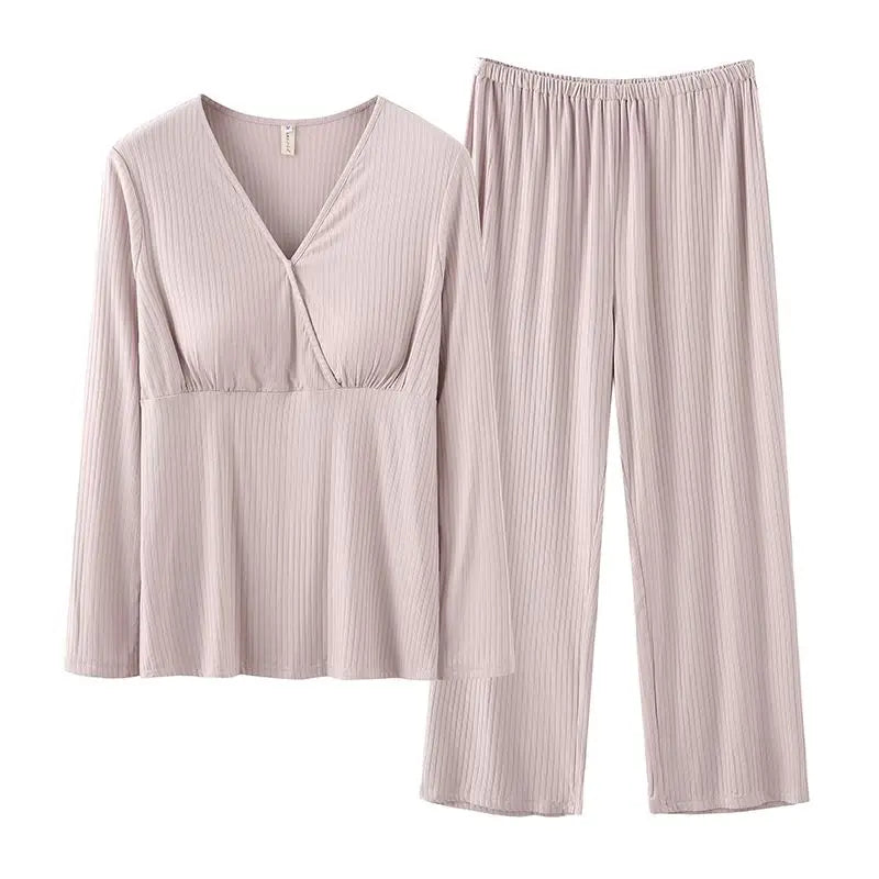Pijama de maternidad y lactancia con mangas cortas