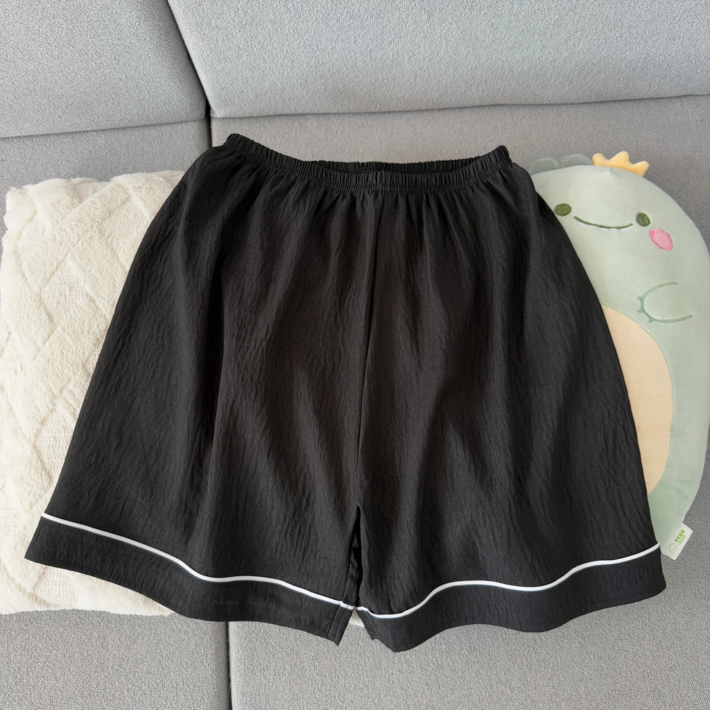Pijama camisero liso para hombre de tejido fino