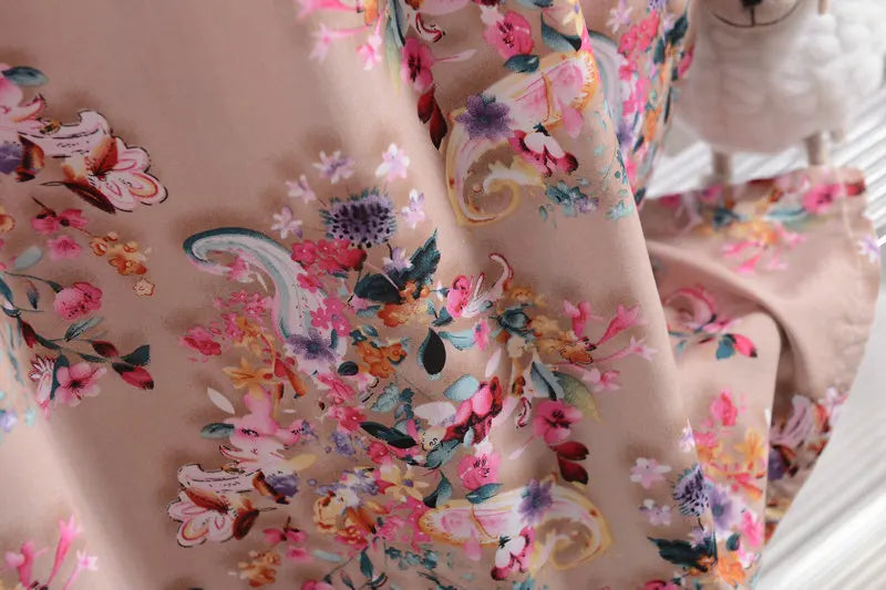 Camisón floral sin mangas en talles XL a 6XL