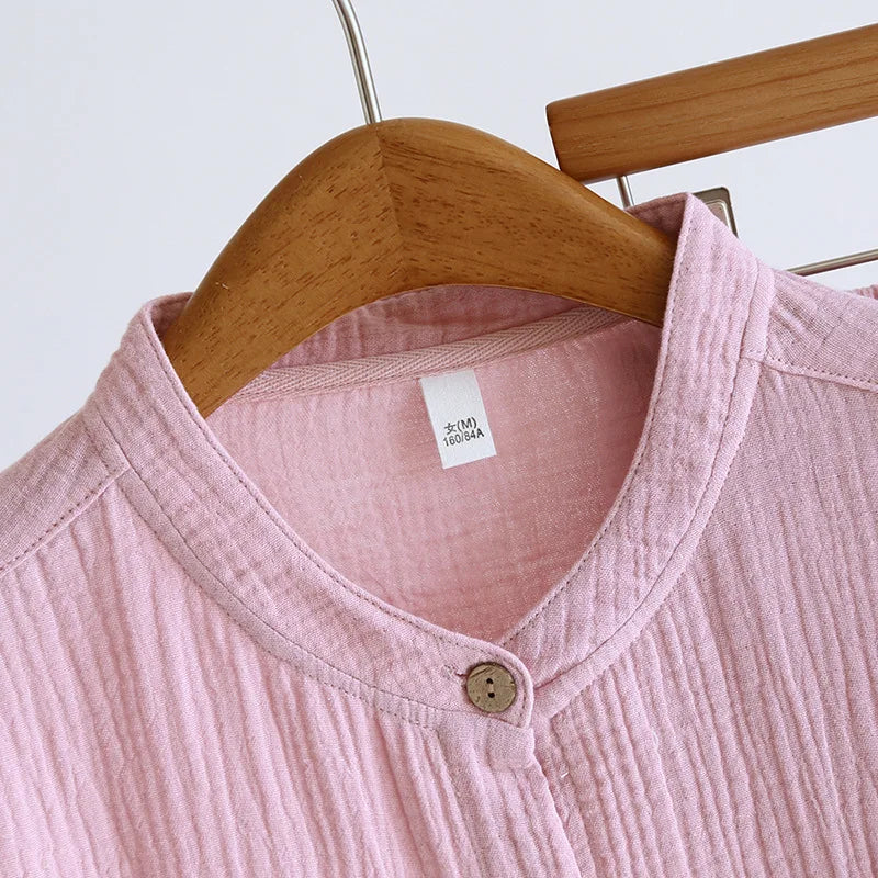Pijama de algodón crepé a cuadros para adultos