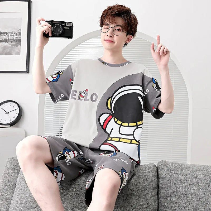 Pijama para hombre con diseños de osos y rayas