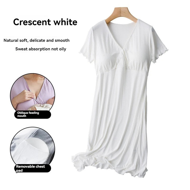 Camisón premamá de verano con escote en V