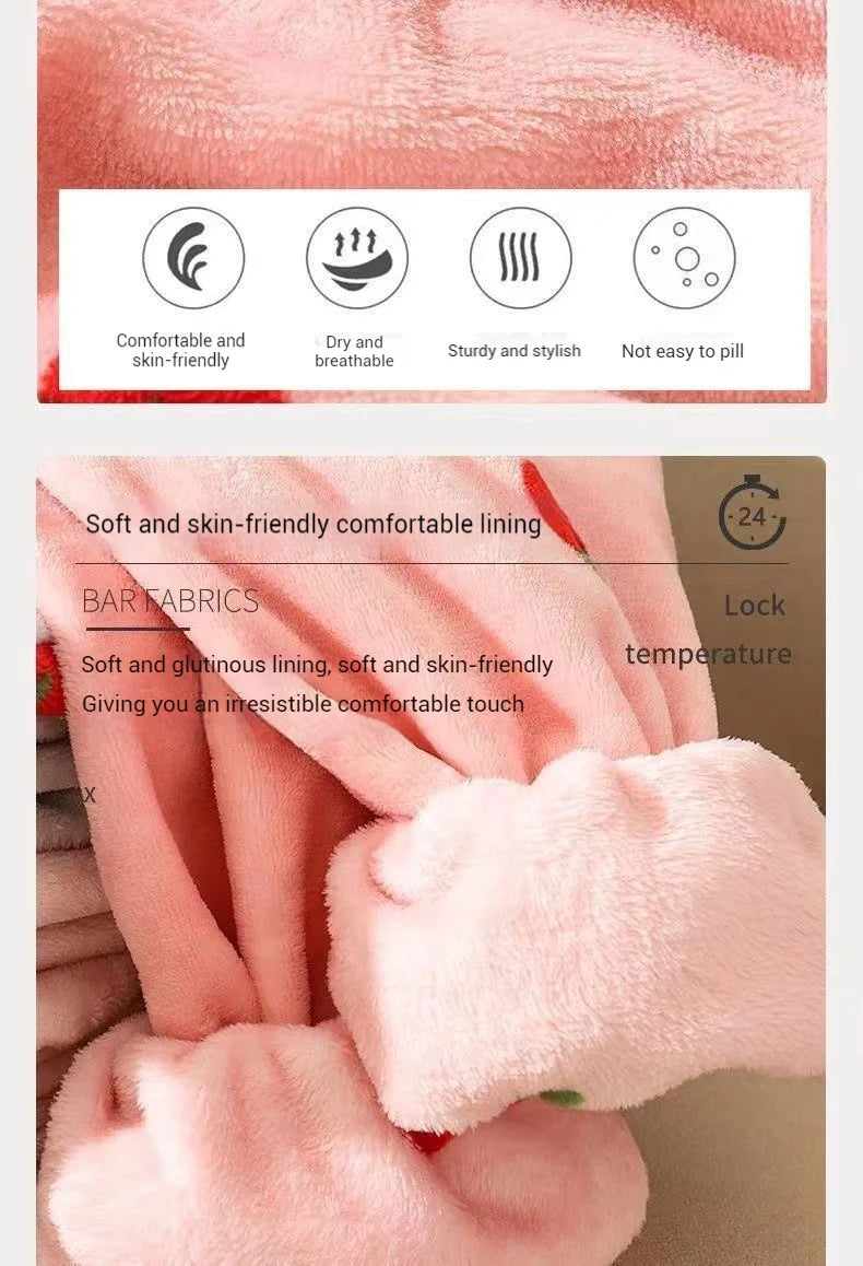 Pijama abrigado para mujer de textura aterciopelada