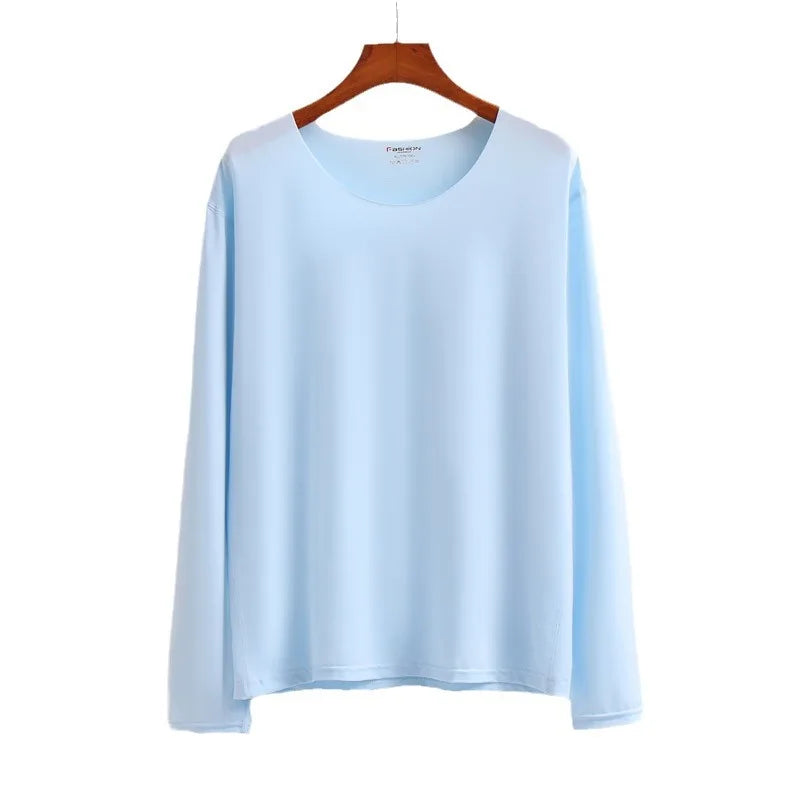 Pijama liviano para hombre con elastano y manga larga