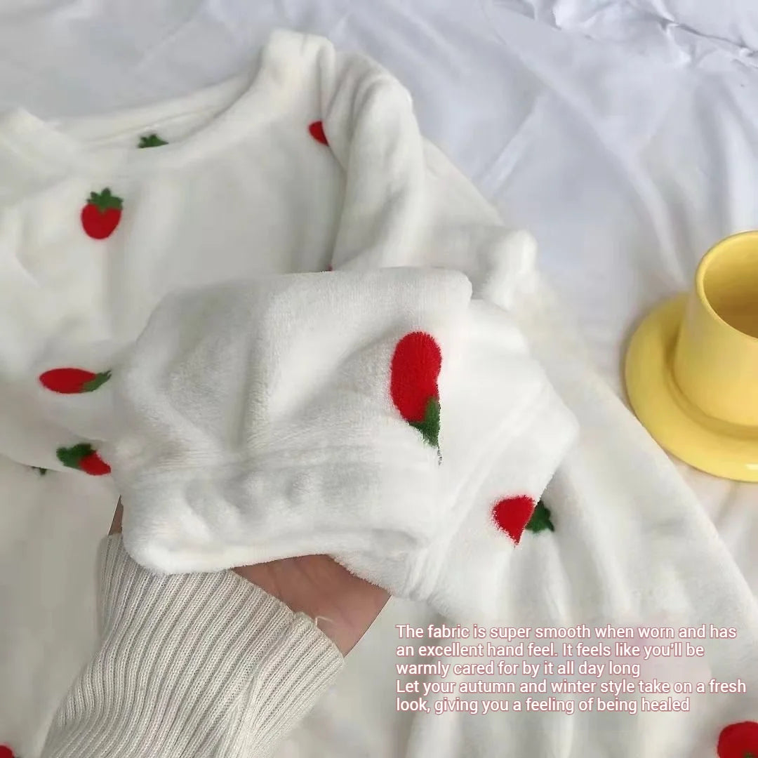 Pijama abrigado para mujer de textura aterciopelada