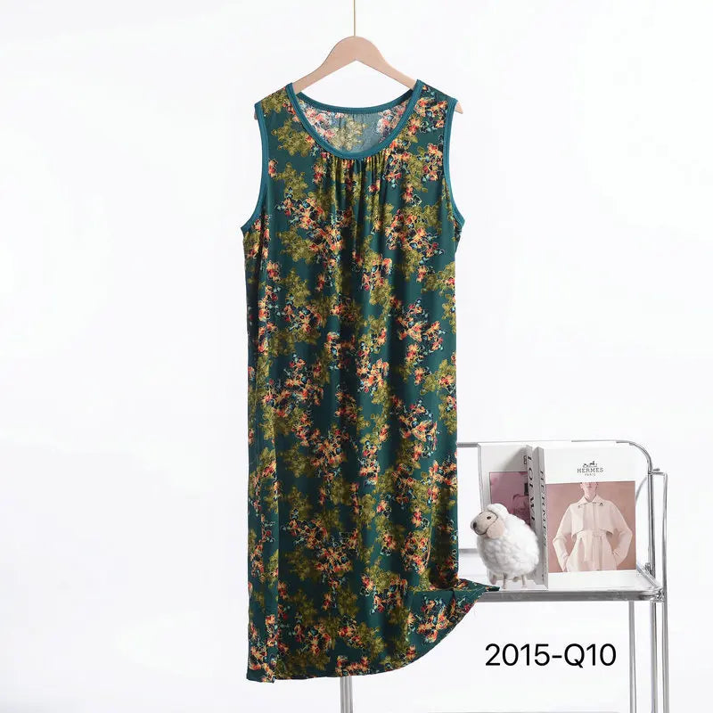 Camisón floral sin mangas en talles XL a 6XL