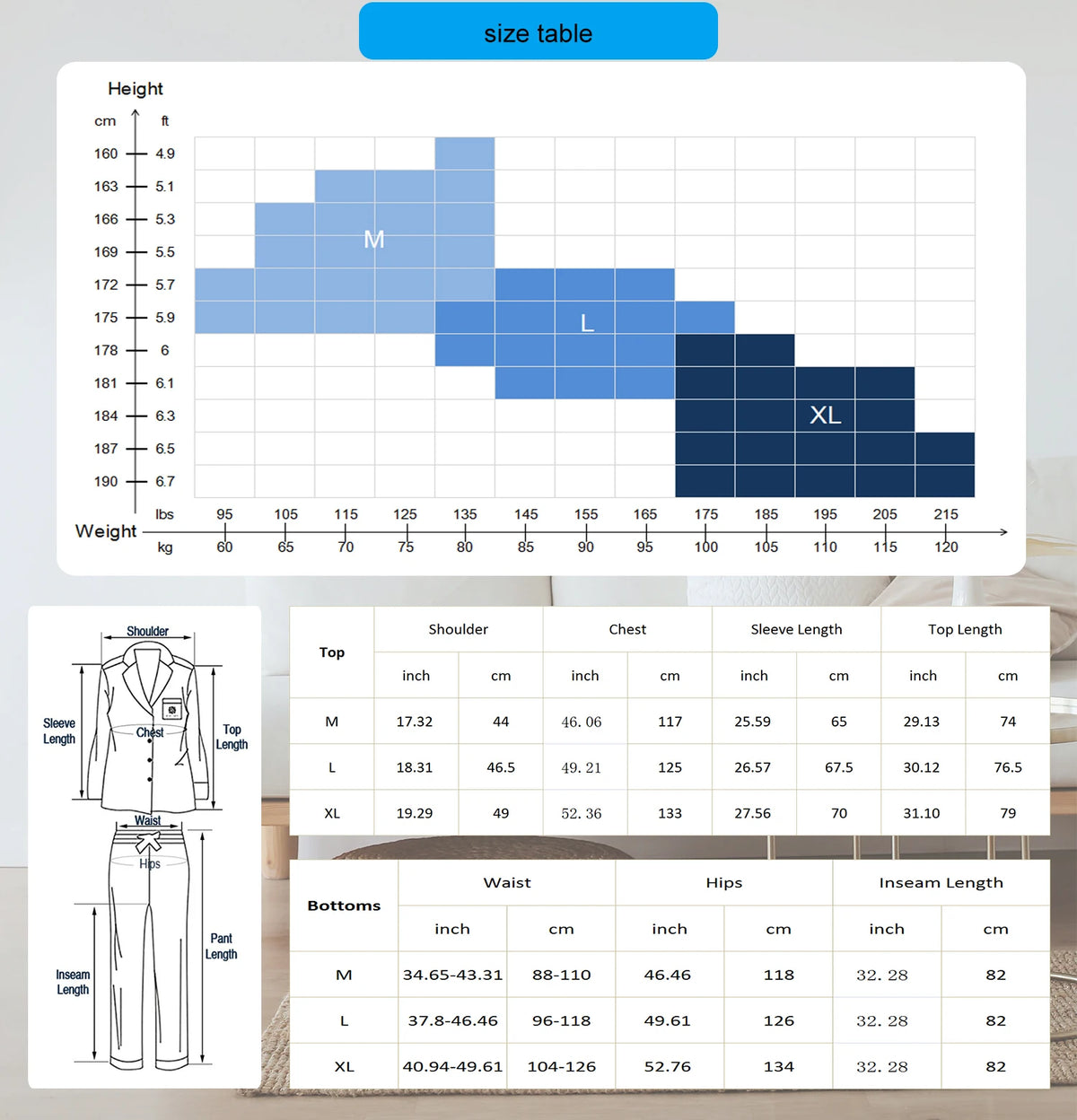 Pijama camisero de franela para hombre con bolsillos
