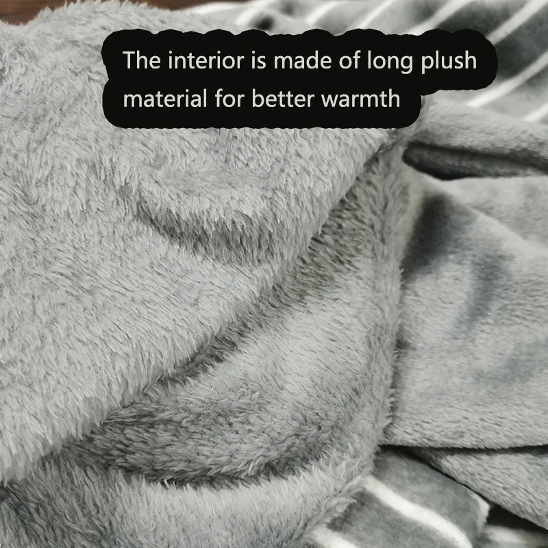 Pijama de franela para hombre con interior de peluche